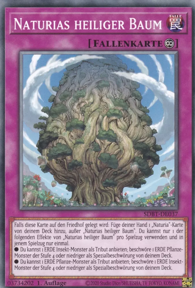 Naturias heiliger Baum SDBT-DE037 ist in Common Yu-Gi-Oh Karte aus Structure Deck: Beware of Traptrix 1.Auflage