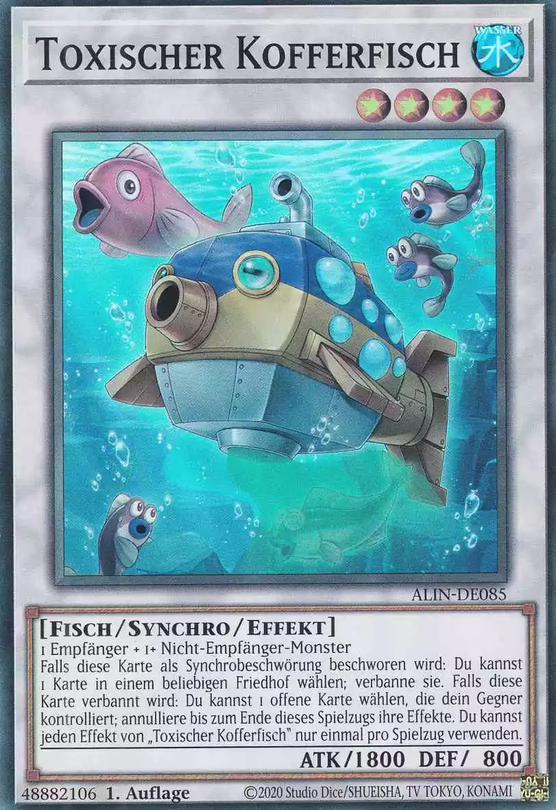 Toxischer Kofferfisch ALIN-DE085 ist in Super Rare Yu-Gi-Oh Karte aus Alliance Insight 1.Auflage