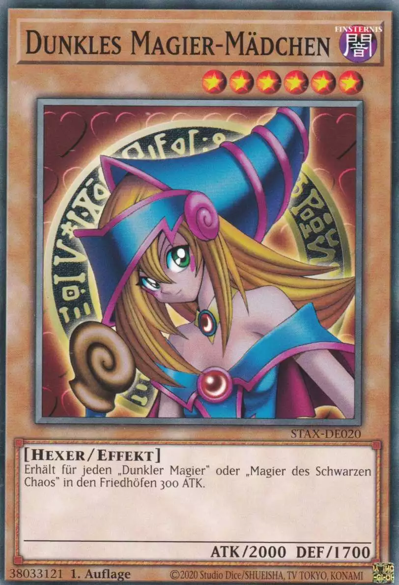 Dunkles Magier-Mädchen STAX-DE020 ist in Common Yu-Gi-Oh Karte aus 2-Player Starter Set 1.Auflage