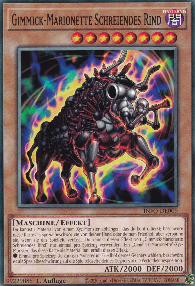 Gimmick-Marionette Schreiendes Rind INFO-DE009 ist in Common Yu-Gi-Oh Karte aus The Infinite Forbidden 1.Auflage