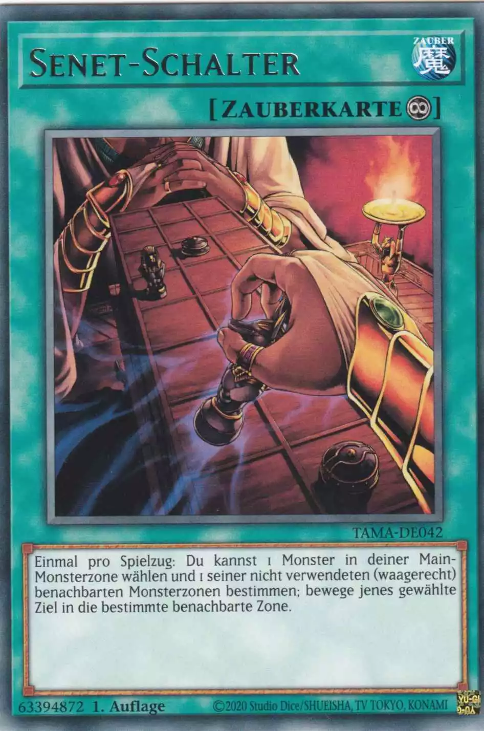 Senet-Schalter TAMA-DE042 ist in Rare Yu-Gi-Oh Karte aus Tactical Masters 1.Auflage