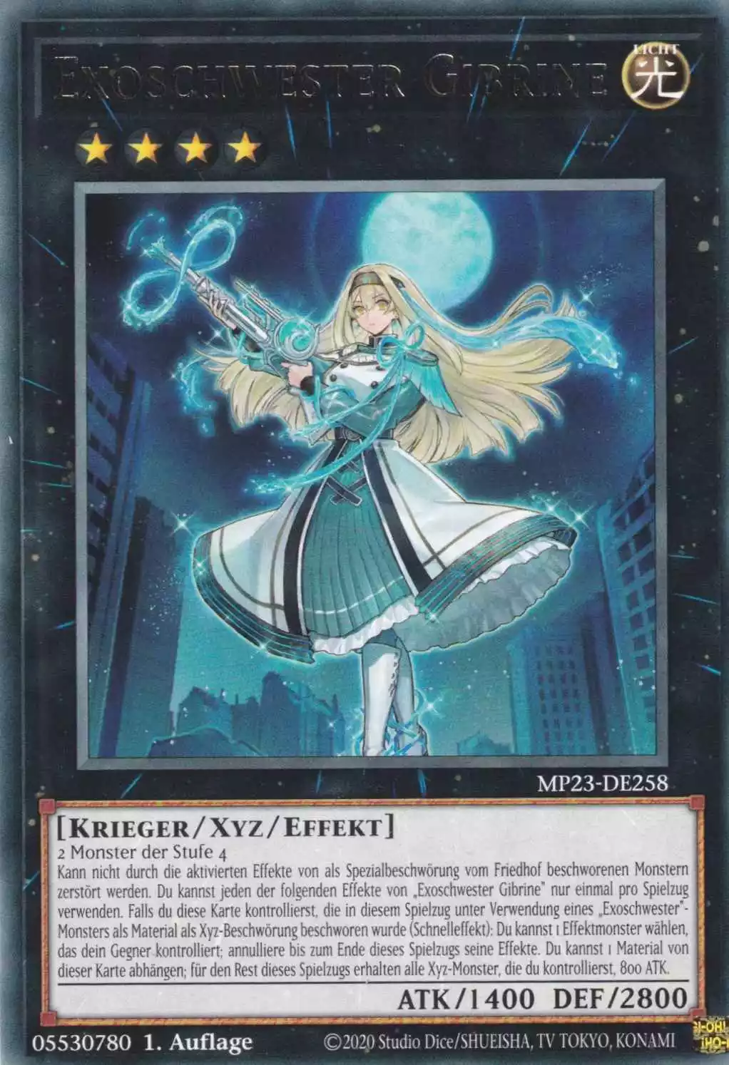 Exoschwester Gibrine MP23-DE258 ist in Rare Yu-Gi-Oh Karte aus 25th Anniversary Tin Dueling Heroes 1.Auflage