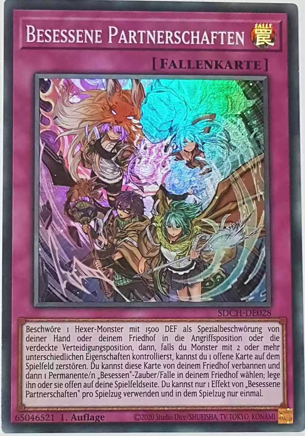 Besessene Partnerschaften SDCH-DE028 ist in Super Rare Yu-Gi-Oh Karte aus Spirit Charmers 1. Auflage