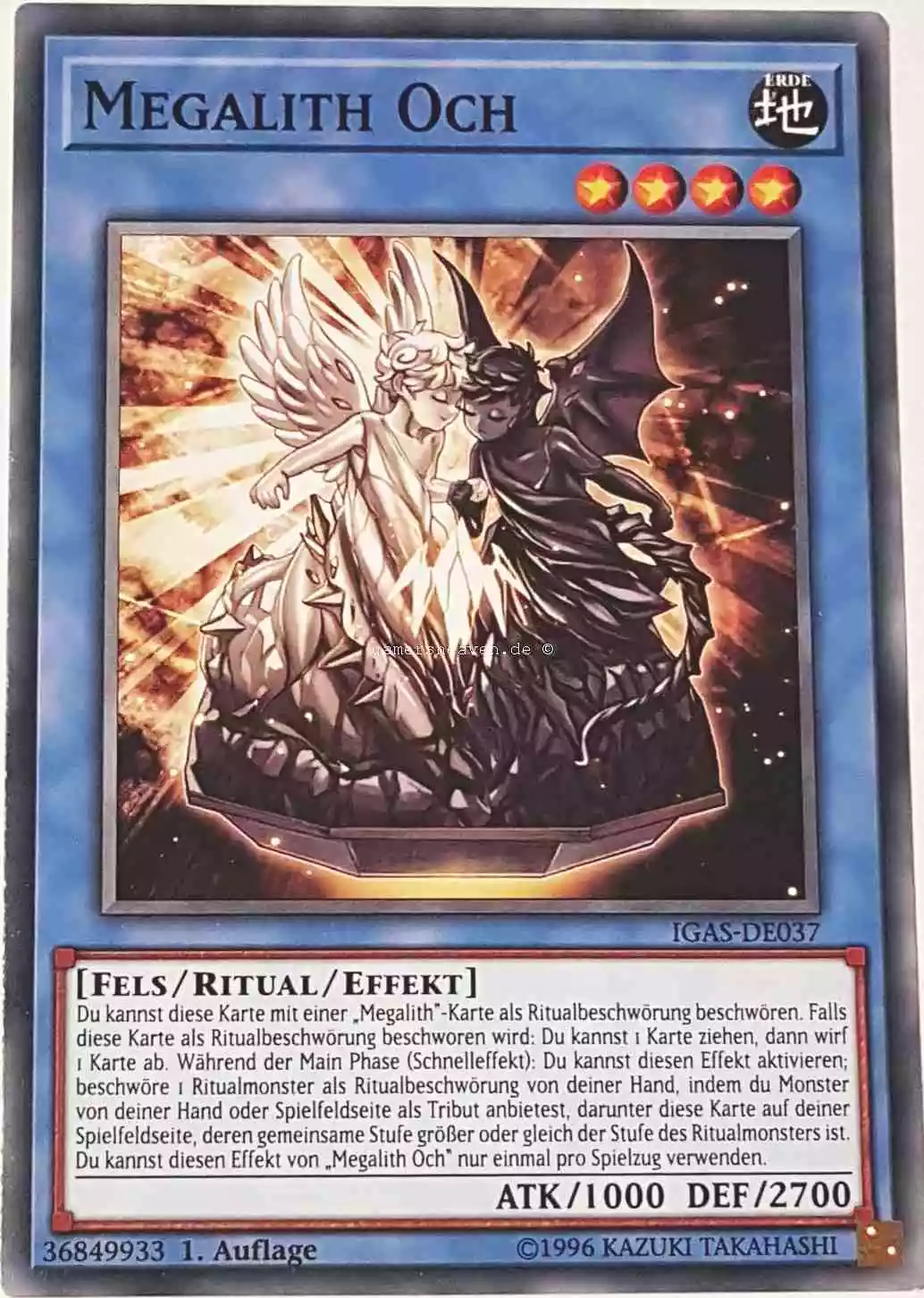 Megalith Och IGAS-DE037 ist in Common Yu-Gi-Oh Karte aus Ignition Assault 1.Auflage