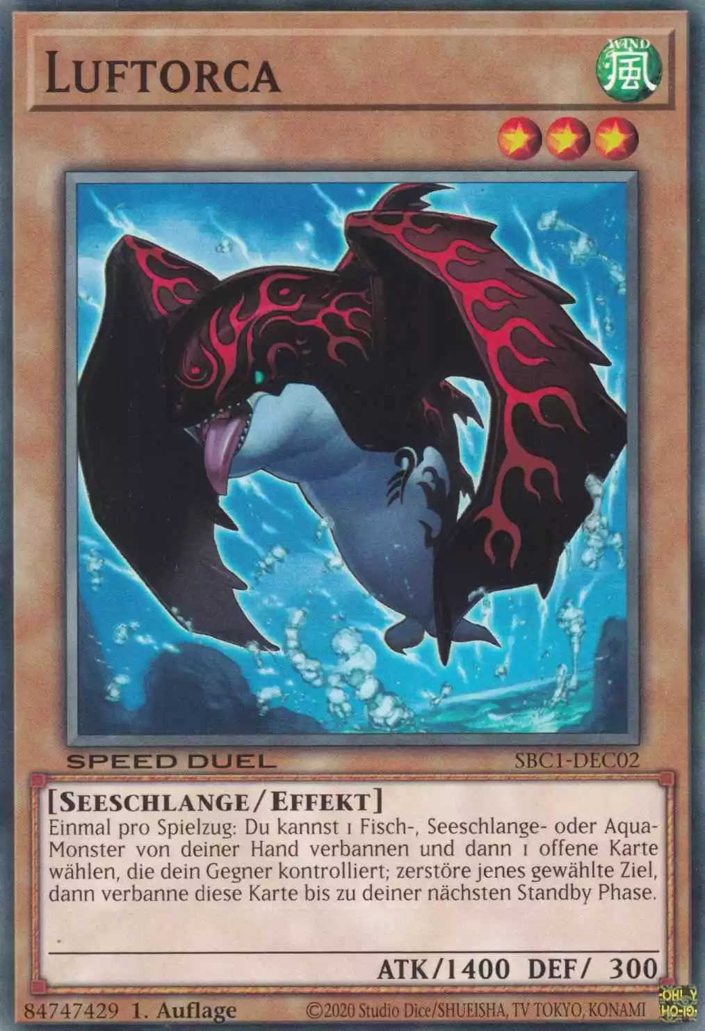 Luftorca SBC1-DEC02 ist in Common Yu-Gi-Oh Karte aus Streets of Battle City 1.Auflage