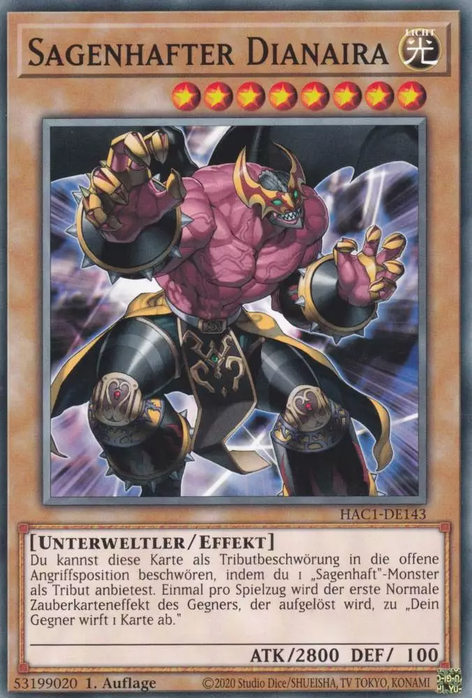 Sagenhafter Dianaira HAC1-DE143 ist in Common Yu-Gi-Oh Karte aus Hidden Arsenal Chapter 1 1.Auflage