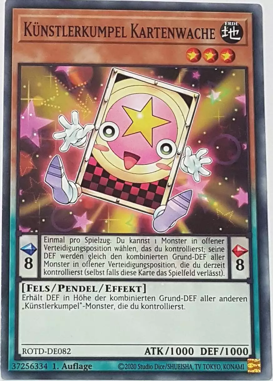 Künstlerkumpel Kartenwache ROTD-DE082 ist in Common Yu-Gi-Oh Karte aus Rise of the Duelist 1.Auflage