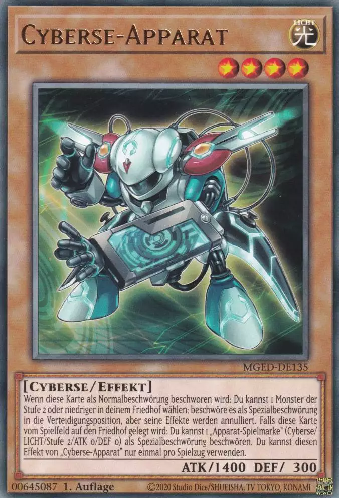 Cyberse-Apparat MGED-DE135 ist in Rare Yu-Gi-Oh Karte aus Maximum Gold El Dorado 1.Auflage