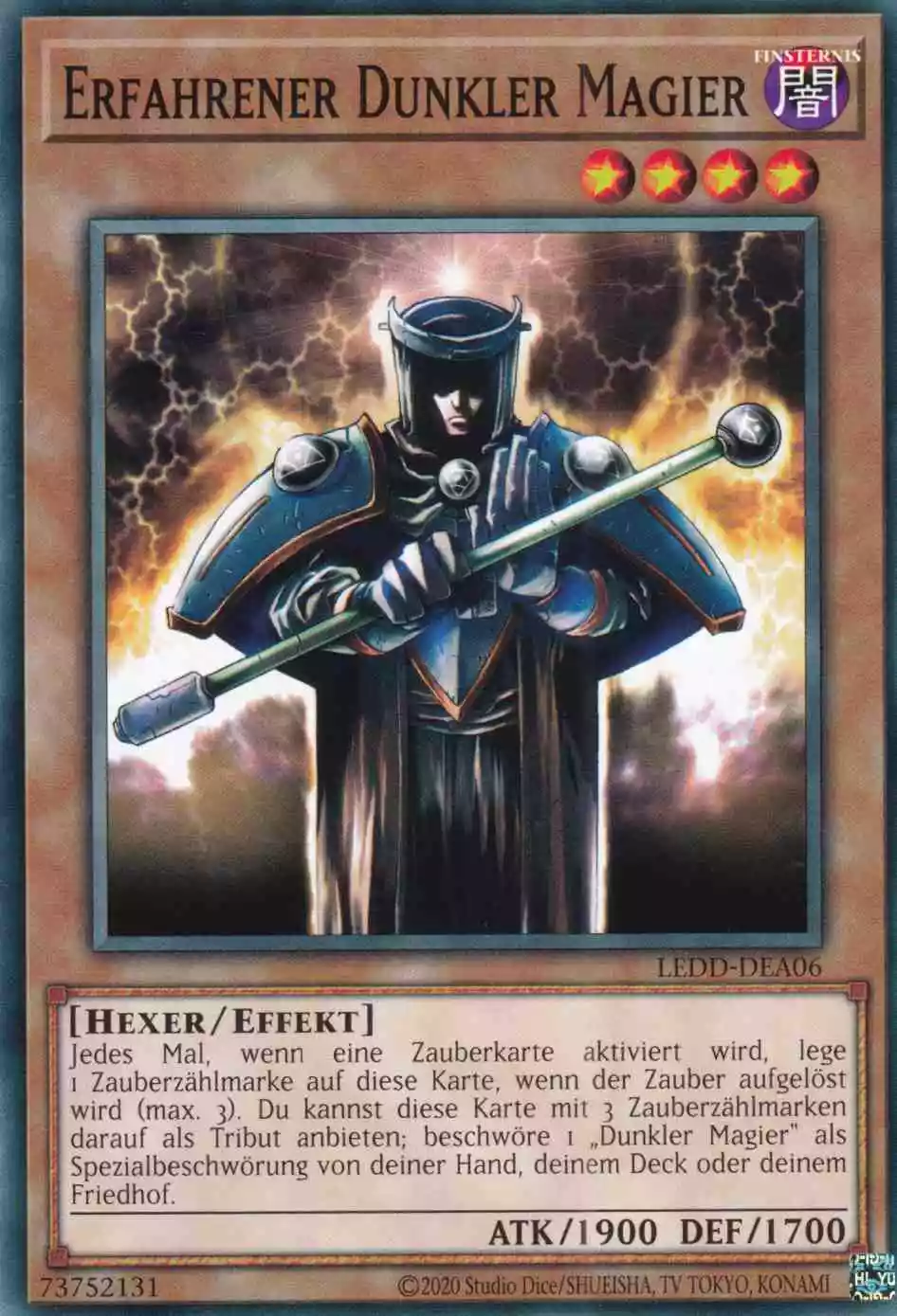 Erfahrener Dunkler Magier LEDD-DEA06 ist in Common Yu-Gi-Oh Karte aus Legendary Dragon Decks unlimitiert