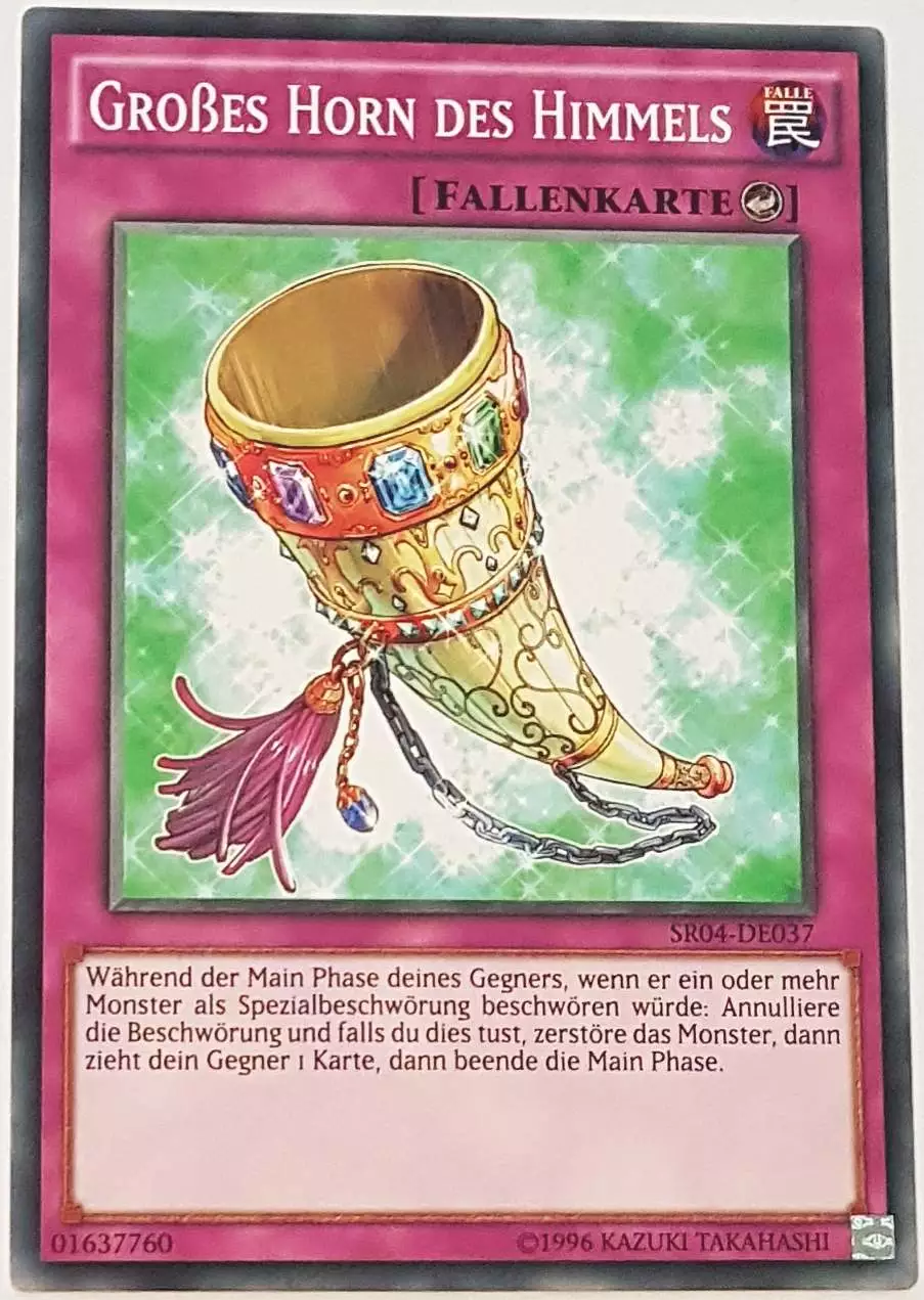 Großes Horn des Himmels SR04-DE037 ist in Common Yu-Gi-Oh Karte aus Dinosmasher's Fury 