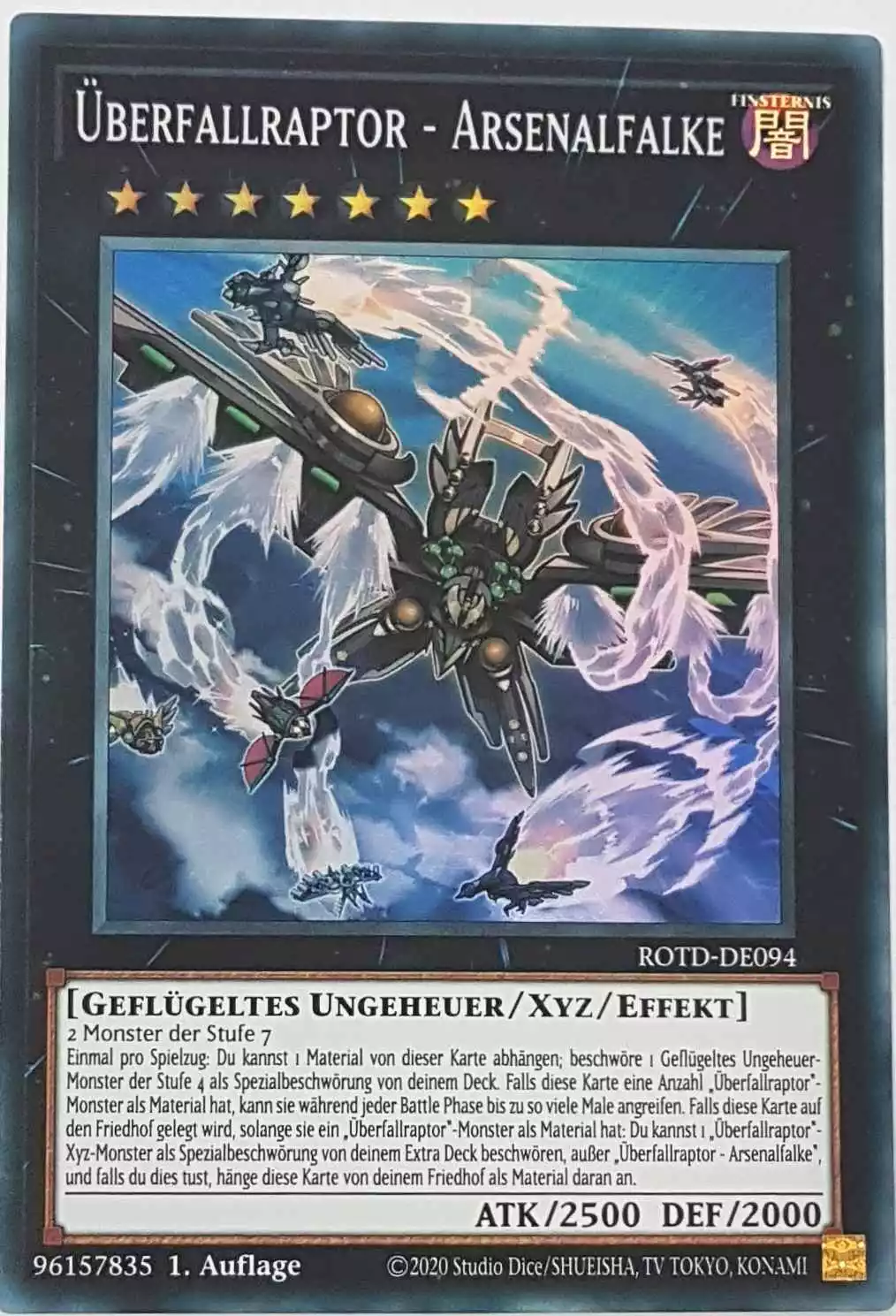 Überfallraptor - Arsenalfalke ROTD-DE094 ist in Super Rare Yu-Gi-Oh Karte aus Rise of the Duelist 1.Auflage