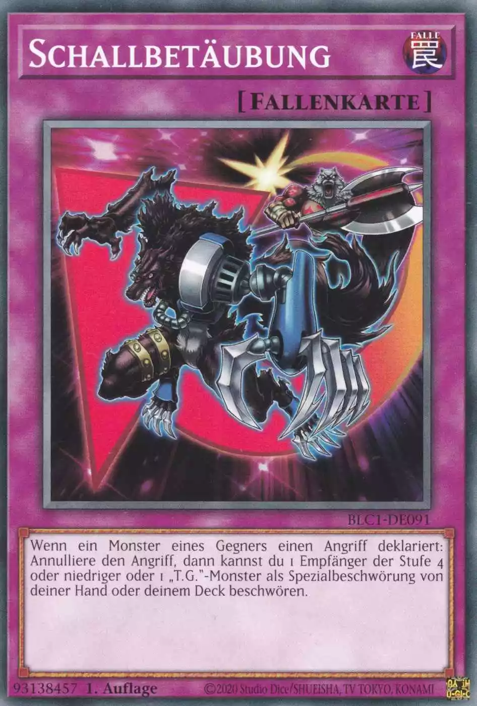 Schallbetäubung BLC1-DE091 ist in Common Yu-Gi-Oh Karte aus Battles of Legend Chapter 1 1.Auflage