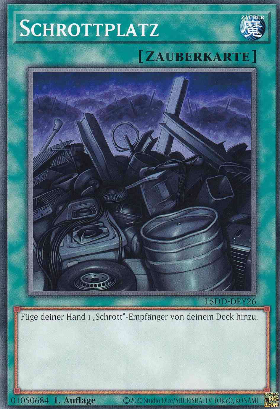 Schrottplatz Common L5DD-DEY26 Yugioh Karte Schrottplatz L5DD-DEY26 ist in Common Yu-Gi-Oh Karte aus Legendary 5D’s Decks 1.Auflage
