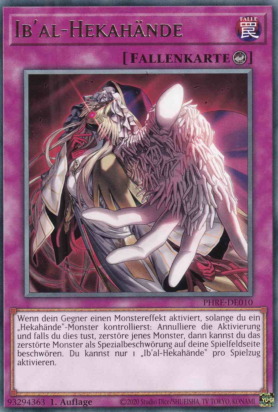 Ib'al-Hekahände PHRE-DE010 ist in Rare Yu-Gi-Oh Karte aus Phantom Revenge 1.Auflage