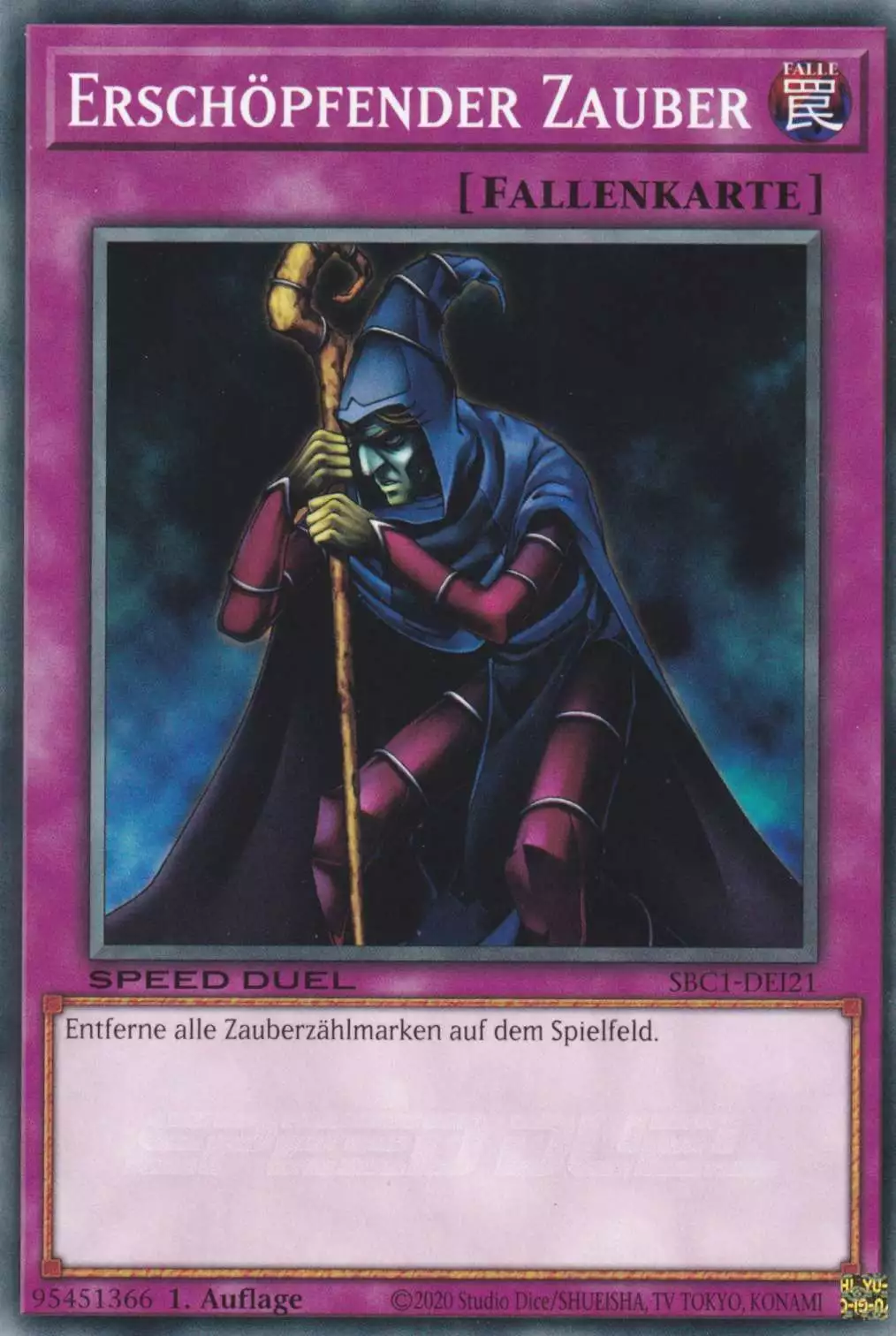 Erschöpfender Zauber SBC1-DEI21 ist in Common Yu-Gi-Oh Karte aus Streets of Battle City 1.Auflage