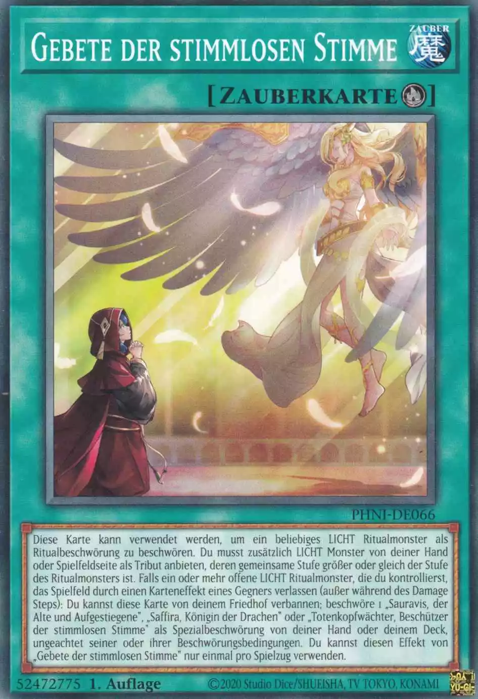 Gebete der stimmlosen Stimme PHNI-DE066 ist in Common Yu-Gi-Oh Karte aus Phantom Nightmare 1.Auflage