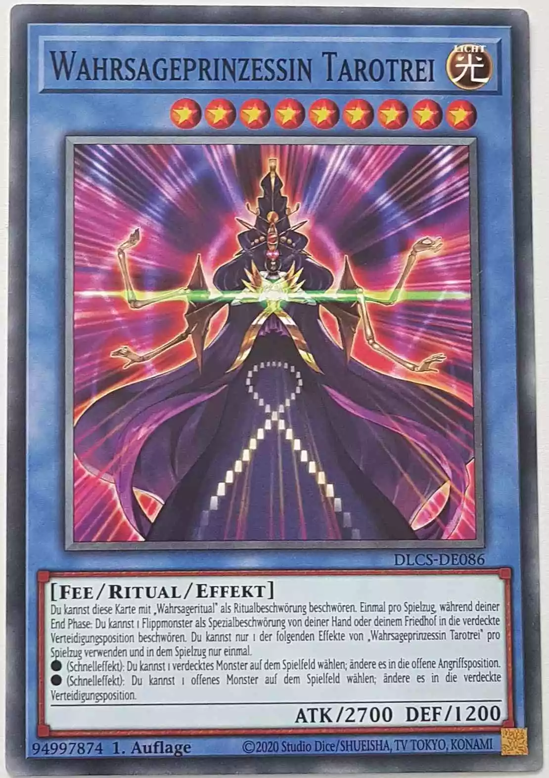 Wahrsageprinzessin Tarotrei DLCS-DE086 ist in Common Yu-Gi-Oh Karte aus Dragons of Legend The Complete Series 1.Auflage