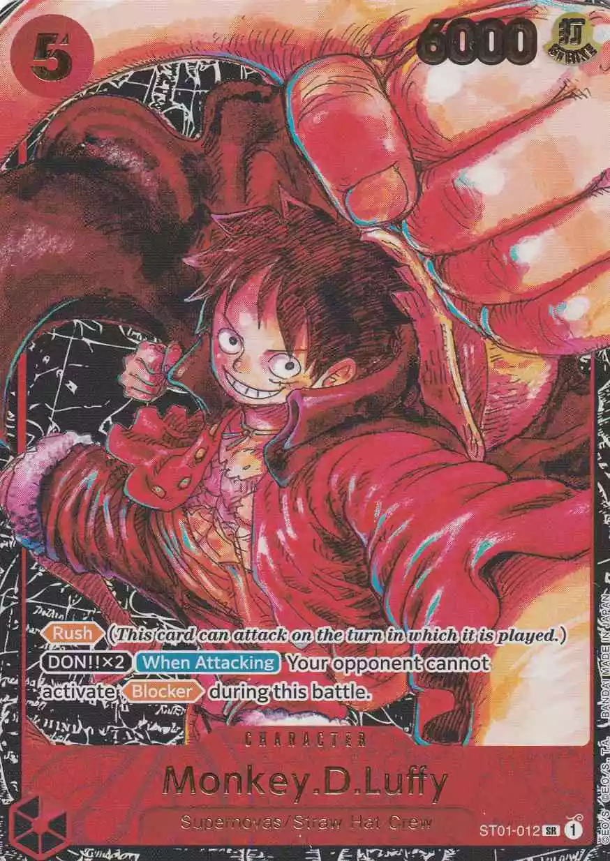 Monkey.D.Luffy ST01-012 ist in Super Rare. Die One Piece Karte ist aus Awakening of the New Era in Parallel Alternative Art.