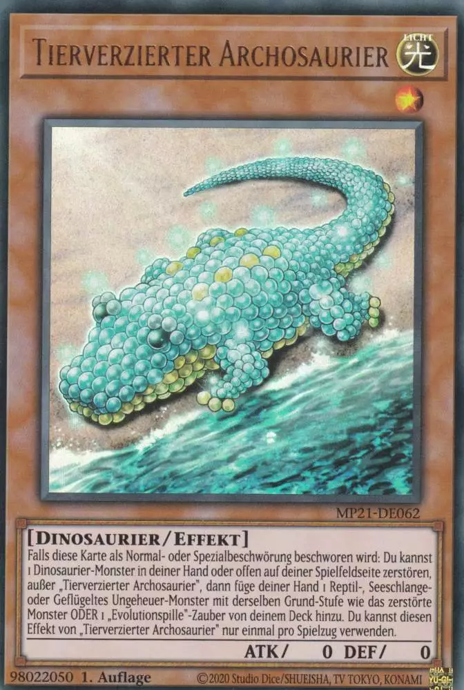 mp21-de062-tierverzierter-archosaurier-ultra-rare-tin-of-ancient-battles Tierverzierter Archosaurier MP21-DE062 ist in Ultra Rare Yu-Gi-Oh Karte aus Tin of Ancient Battles 1.Auflage