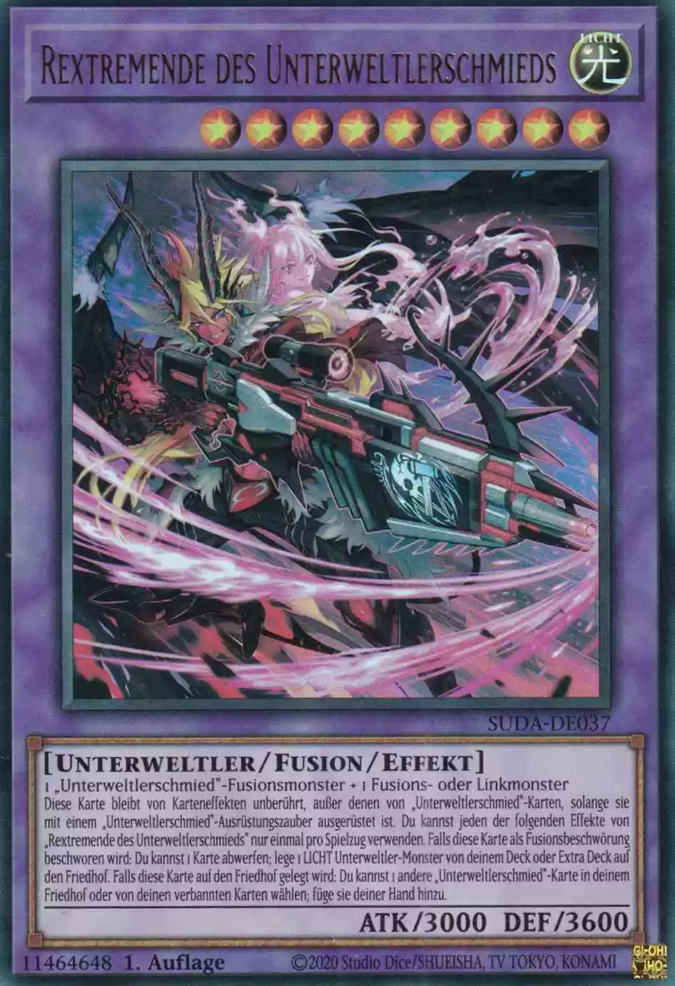 Rextremende des Unterweltlerschmieds SUDA-DE037 ist in Ultra Rare Yu-Gi-Oh Karte aus Supreme Darkness 1.Auflage