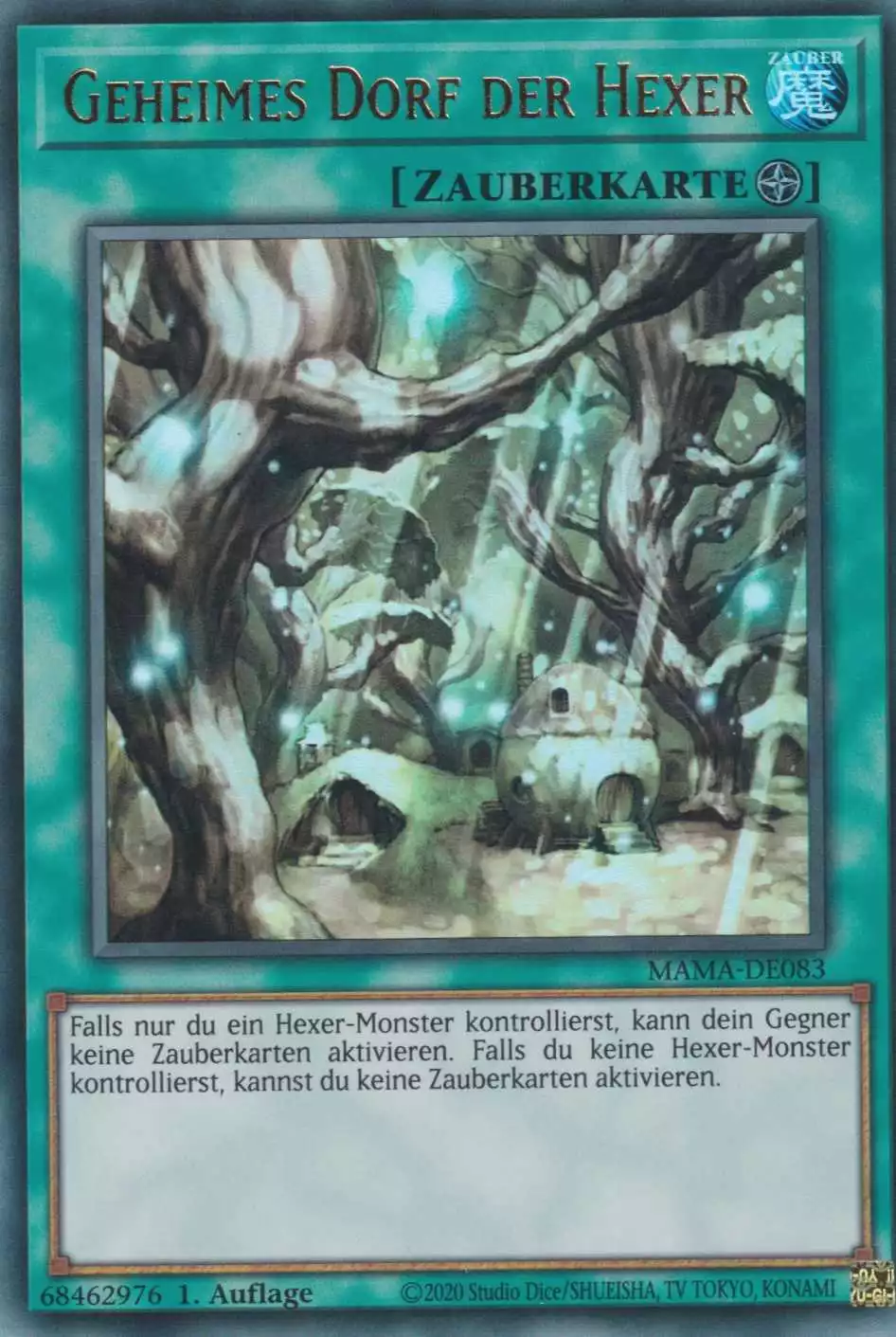 Geheimes Dorf der Hexer MAMA-DE083 ist in Ultra Rare Yu-Gi-Oh Karte aus Magnificent Mavens 1.Auflage