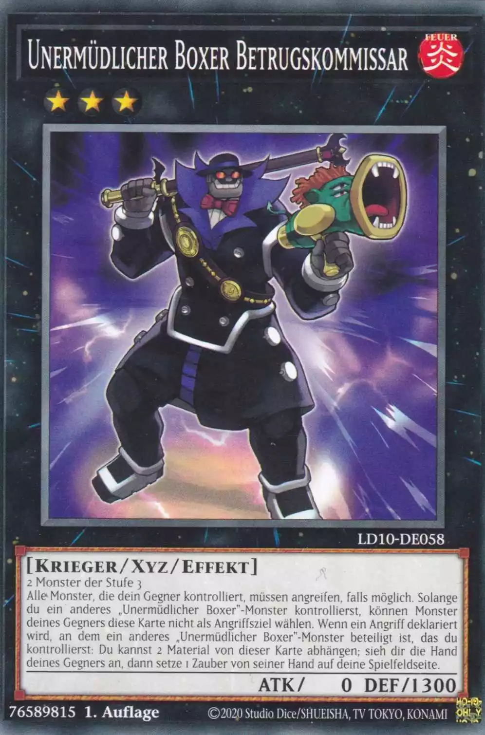 Unermüdlicher Boxer Betrugskommissar LD10-DE058 ist in Common Yu-Gi-Oh Karte aus Legendary Duelists Soulburning Volcano 1.Auflage