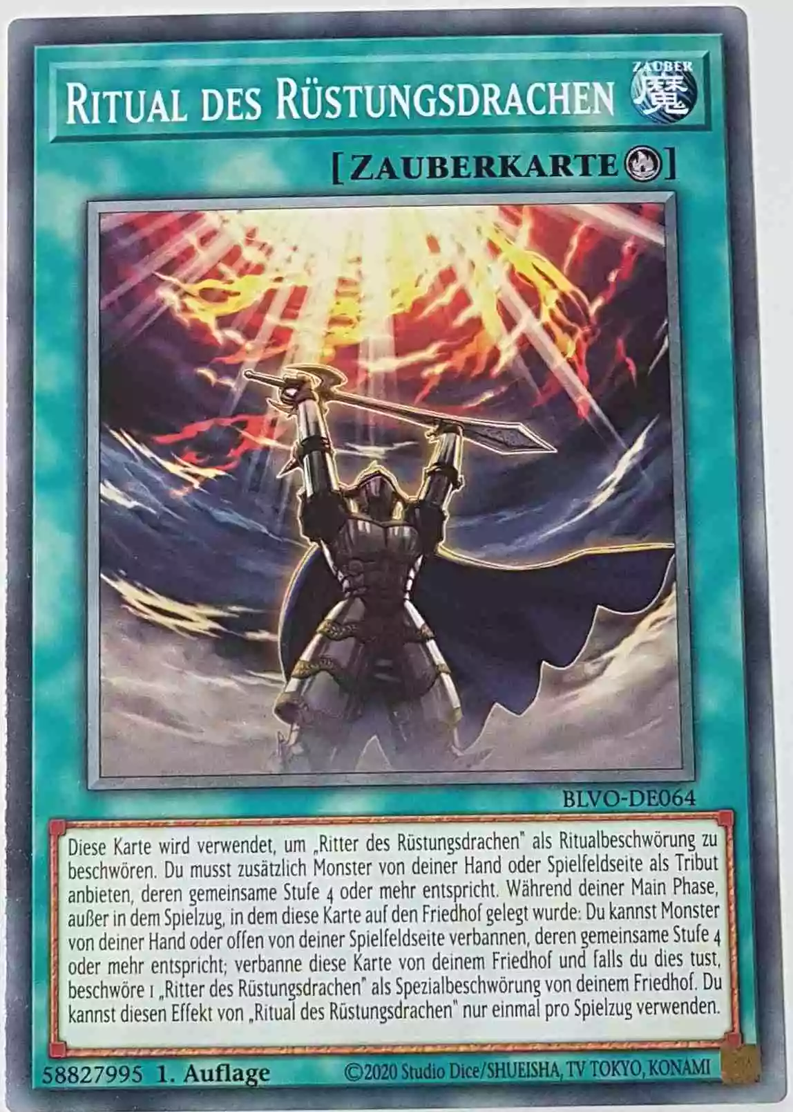 Ritual des Rüstungsdrachen BLVO-DE064 ist in Common Yu-Gi-Oh Karte aus Blazing Vortex 1.Auflage