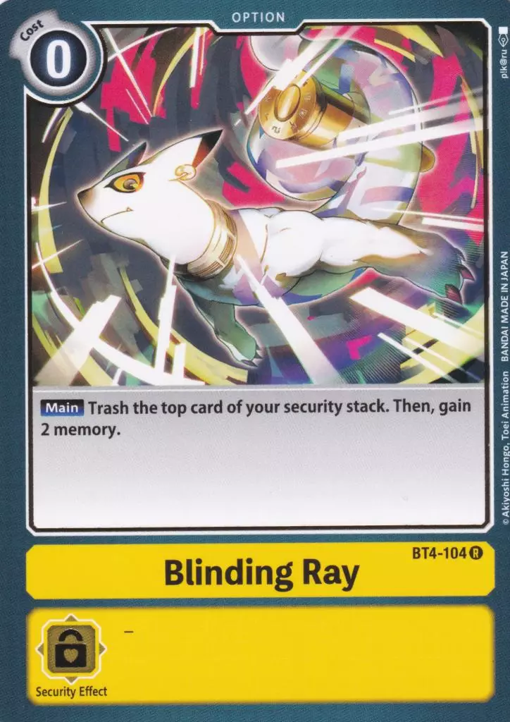 bt4-104-blinding-ray-rare-great-legend-bt04 Blinding Ray BT4-104 ist in Rare. Die Digimon Karte ist aus Great Legend BT04