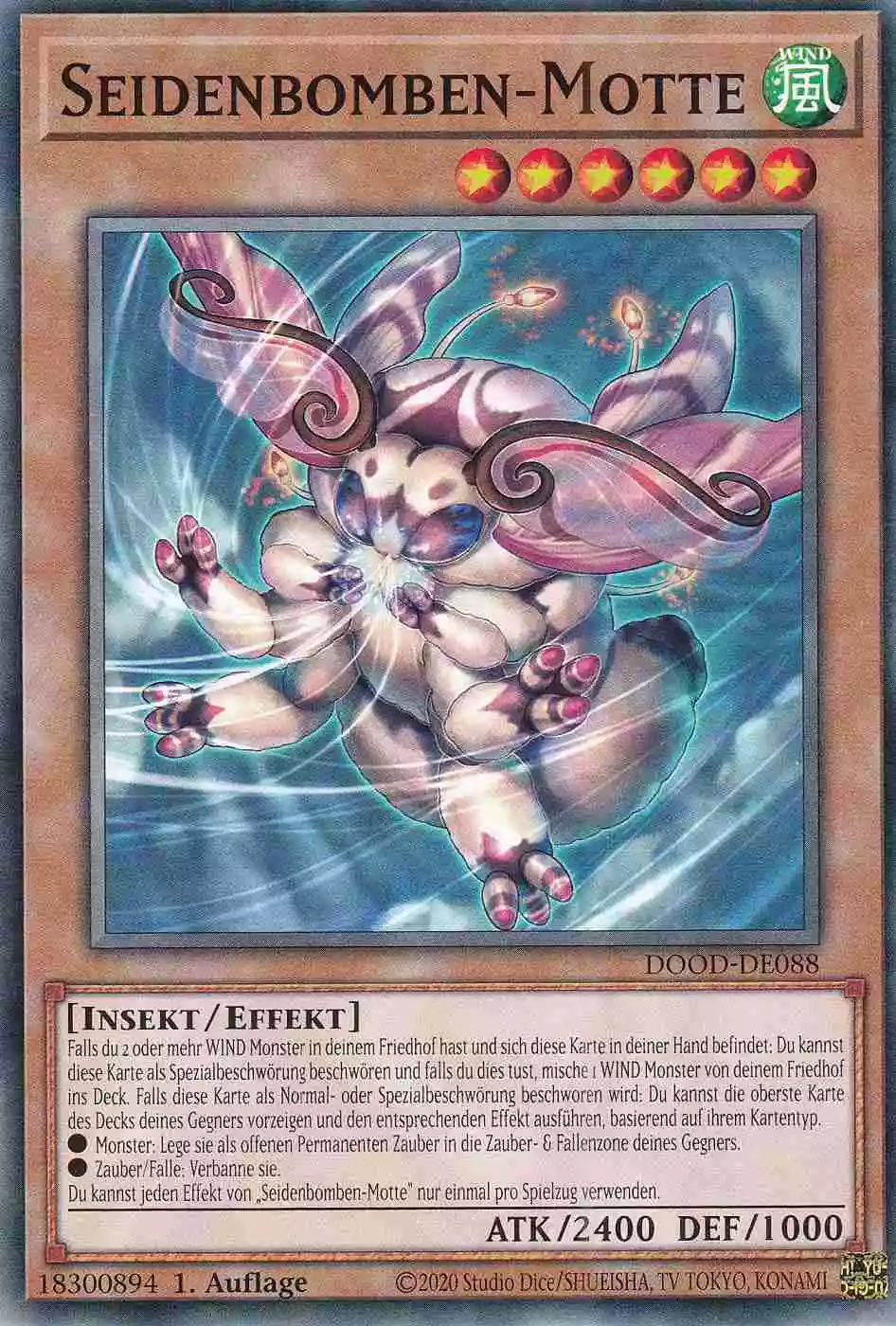 Seidenbomben-Motte DOOD-DE088 ist in Common Yu-Gi-Oh Karte aus Doom of Dimensions 1.Auflage