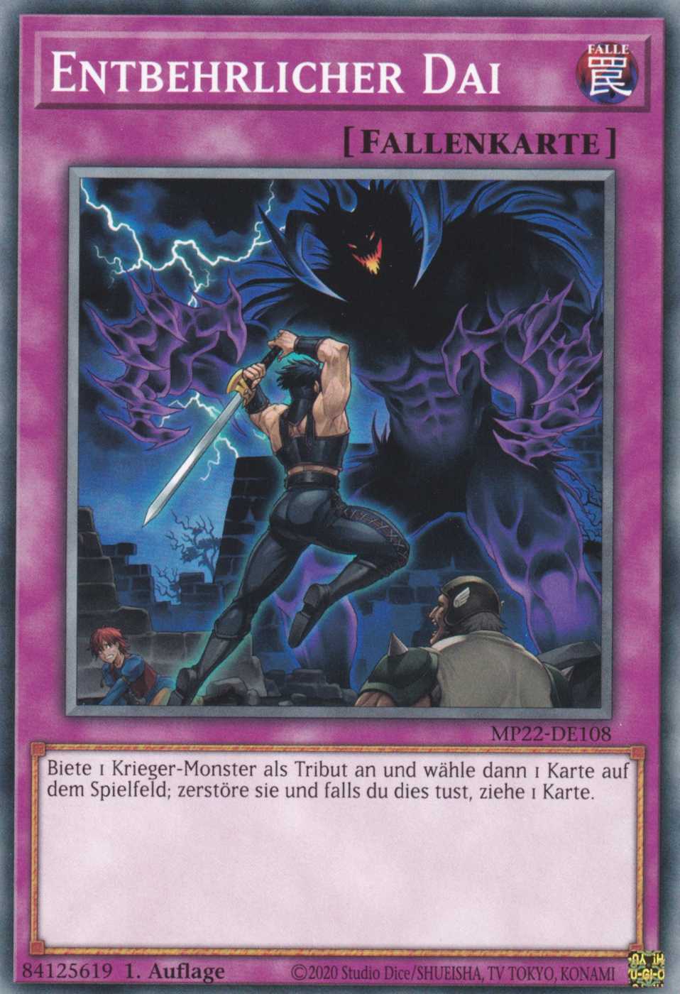 Entbehrlicher Dai MP22-DE108 ist in Common Yu-Gi-Oh Karte aus Tin of the Pharaoh’s Gods 1.Auflage