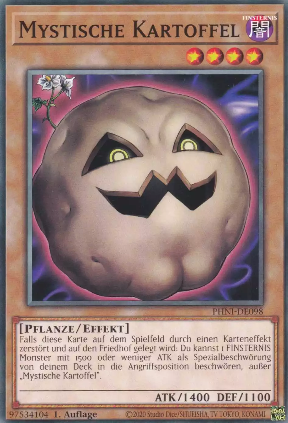 Mystische Kartoffel PHNI-DE098 ist in Common Yu-Gi-Oh Karte aus Phantom Nightmare 1.Auflage