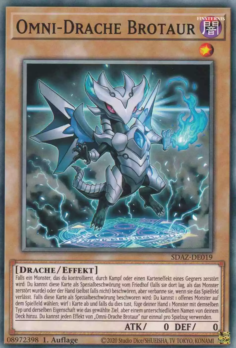 Omni-Drache Brotaur SDAZ-DE019 ist in Common Yu-Gi-Oh Karte aus Structure Deck Albaz Strike 1.Auflage