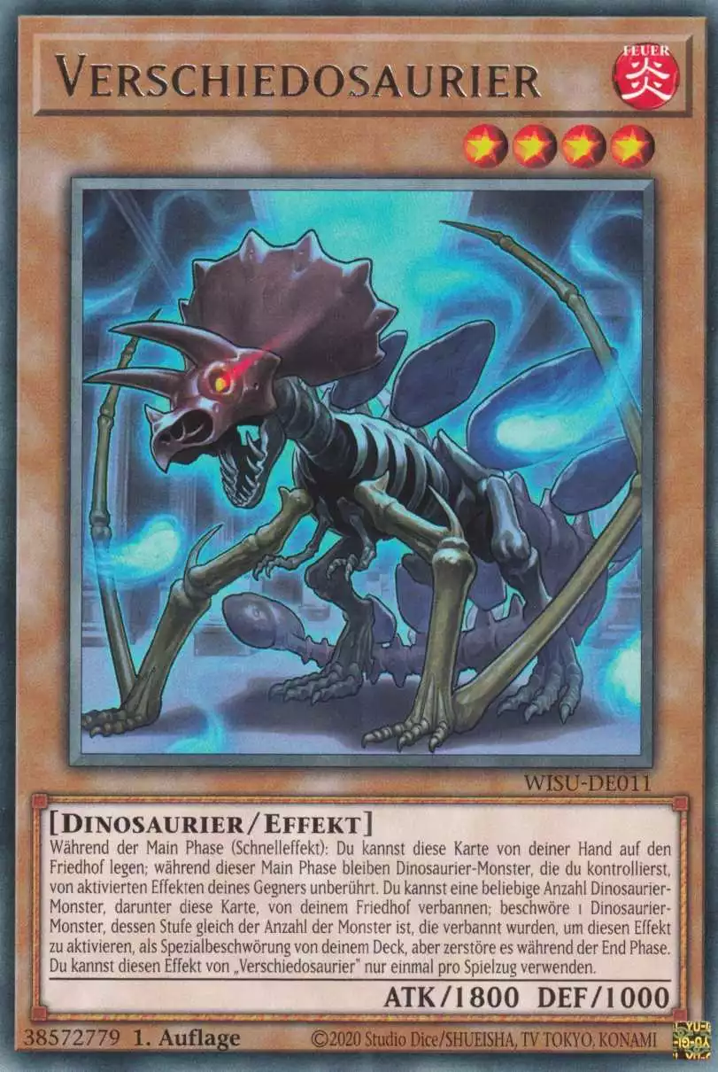 Verschiedosaurier WISU-DE011 ist in Rare Yu-Gi-Oh Karte aus Wild Survivors 1.Auflage