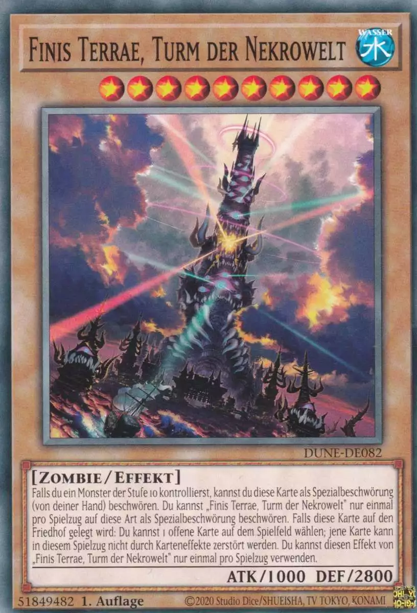 Finis Terrae, Turm der Nekrowelt DUNE-DE082 ist in Common Yu-Gi-Oh Karte aus Duelist Nexus 1.Auflage