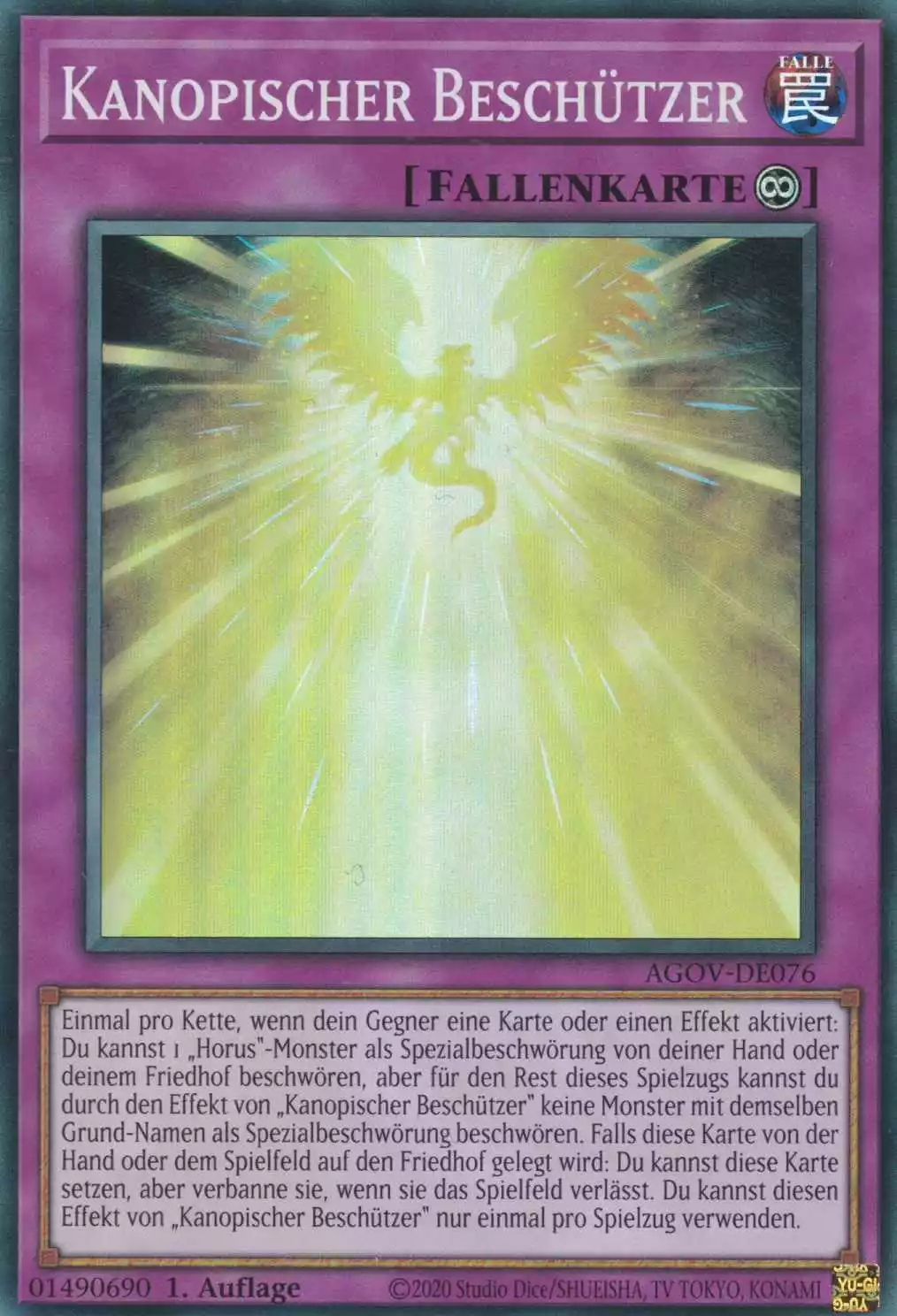 agov-de076-kanopischer-beschuetzer-super-rare-age-of-overlord Kanopischer Beschützer AGOV-DE076 ist in Super Rare Yu-Gi-Oh Karte aus Age of Overlord 1.Auflage