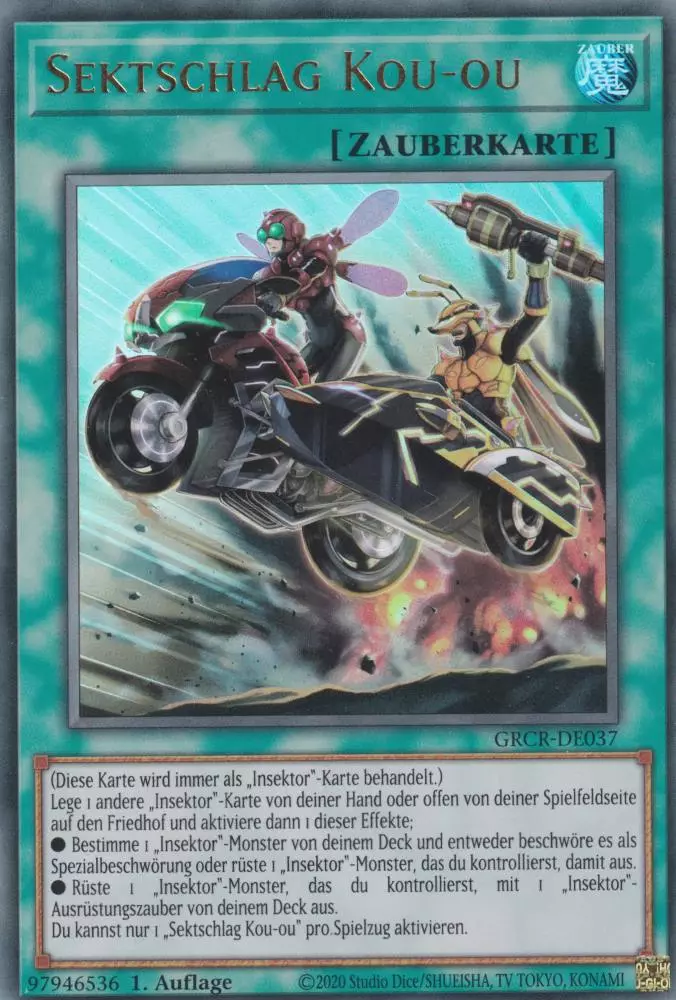 grcr-de037-sektschlag-kou-ou-ultra-rare-the-grand-creators Sektschlag Kou-ou GRCR-DE037 ist in Ultra Rare Yu-Gi-Oh Karte aus The Grand Creators 1.Auflage