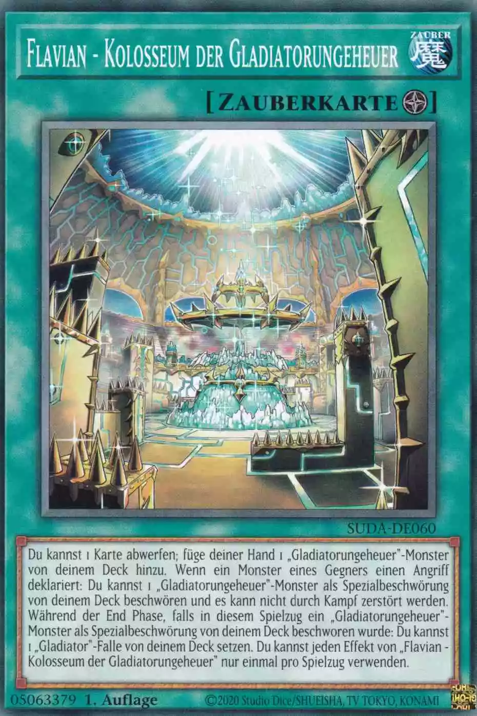 Flavian - Kolosseum der Gladiatorungeheuer SUDA-DE060 ist in Common Yu-Gi-Oh Karte aus Supreme Darkness 1.Auflage