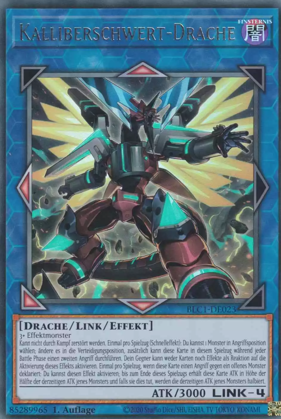 blc1-de023-s-kalliberschwert-drache-silber-ultra-rare-battles-of-legend-chapter-1 Kalliberschwert-Drache BLC1-DE023 ist in Silber Ultra Rare Yu-Gi-Oh Karte aus Battles of Legend Chapter 1 1.Auflage