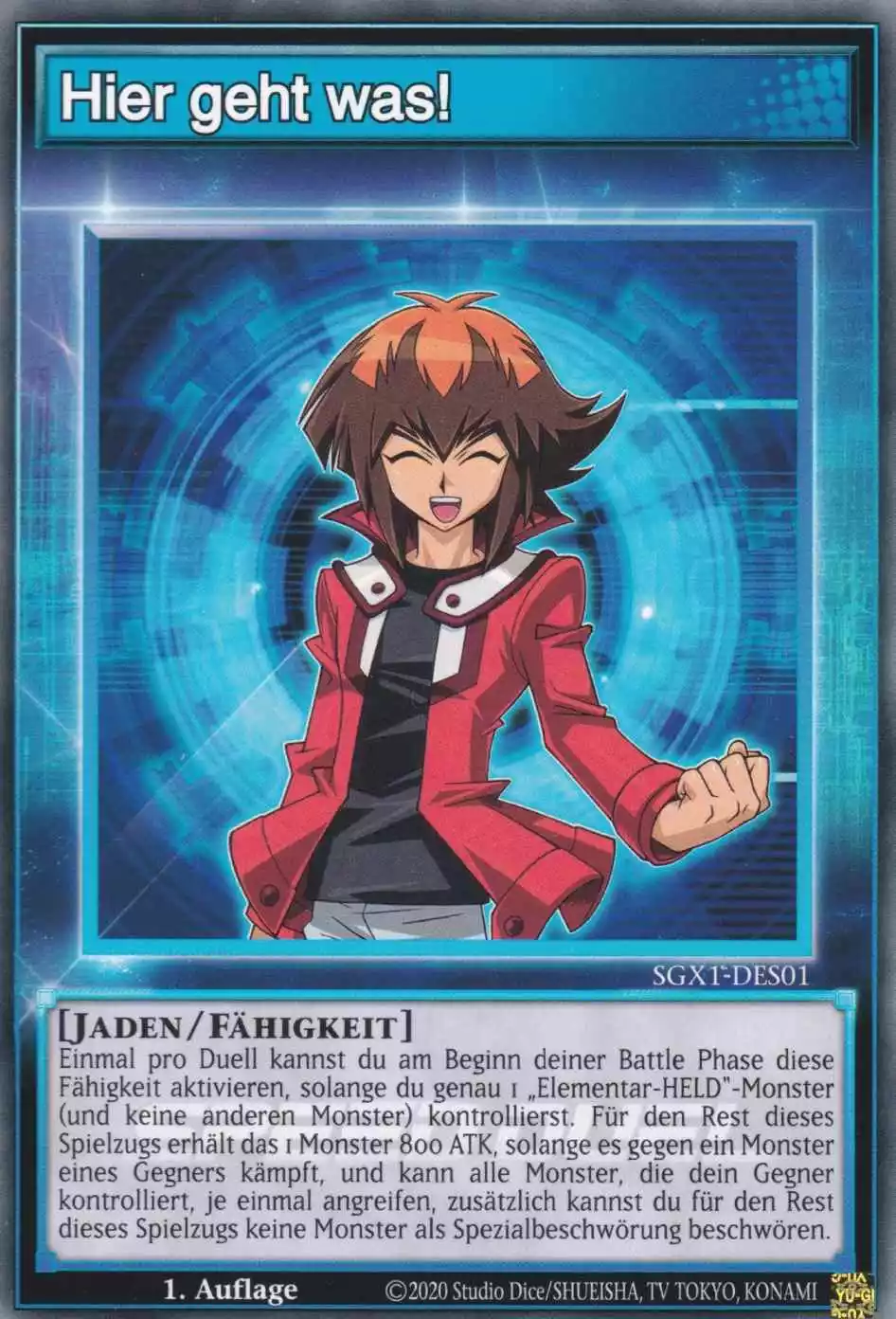 Hier geht was! SGX1-DES01 ist in Common Yu-Gi-Oh Karte aus Speed Duel GX Duel Academy Box 1.Auflage