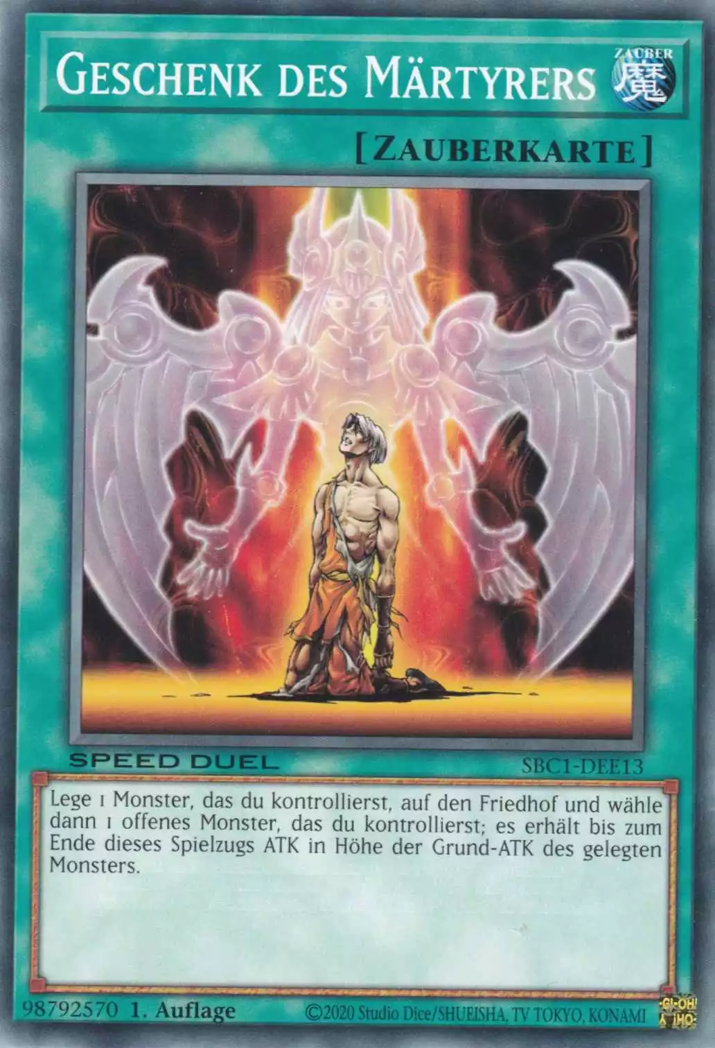 Geschenk des Märtyrers SBC1-DEE13 ist in Common Yu-Gi-Oh Karte aus Streets of Battle City 1.Auflage