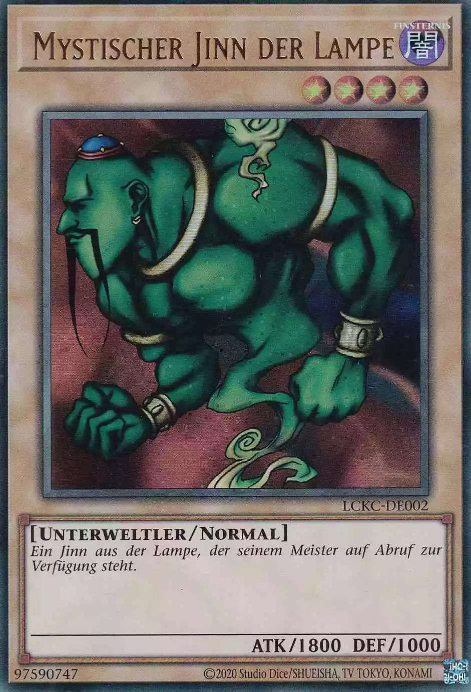Mystischer Jinn der Lampe LCKC-DE002 ist in Ultra Rare Yu-Gi-Oh Karte aus Legendary Collection Kaiba unlimitiert