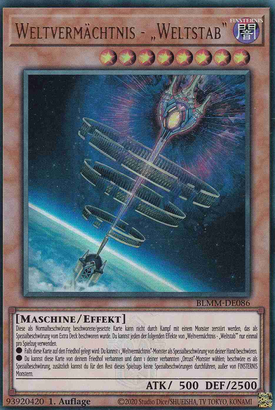Weltvermächtnis - „Weltstab“ BLMM-DE086 ist in Ultra Rare Yu-Gi-Oh Karte aus Battles of Legend Monster Mayhem 1.Auflage