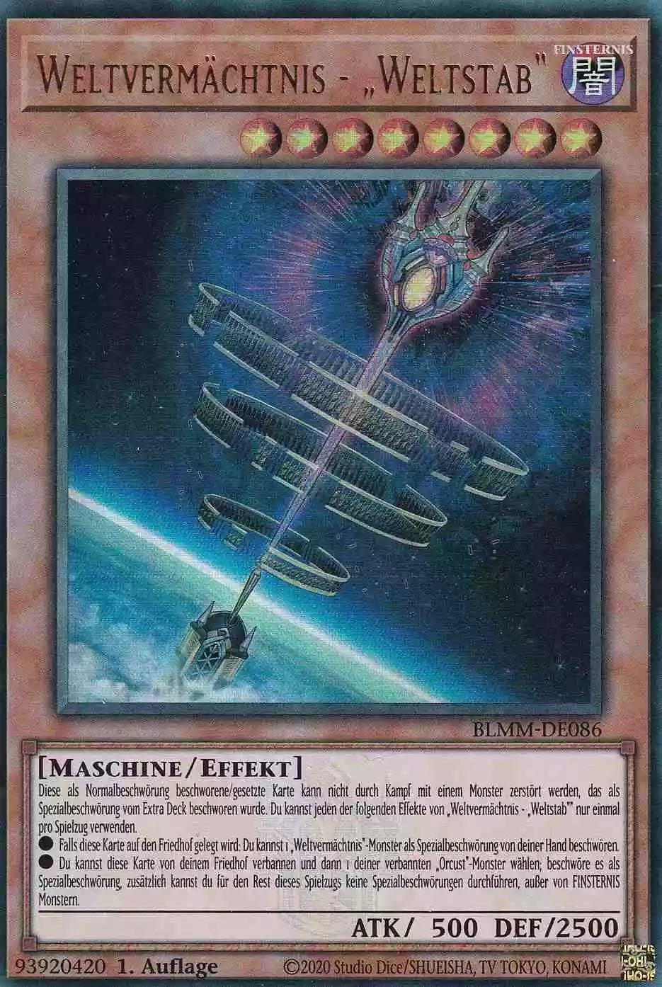 Weltvermächtnis - „Weltstab“ BLMM-DE086 ist in Ultra Rare Yu-Gi-Oh Karte aus Battles of Legend Monster Mayhem 1.Auflage