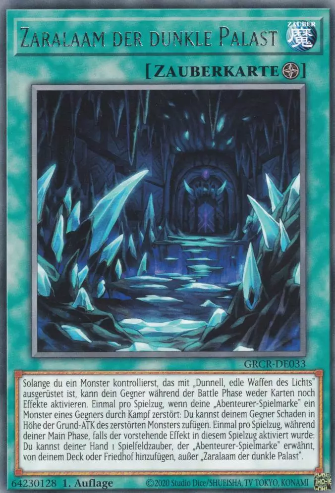 Zaralaam der dunkle Palast GRCR-DE033 ist in Rare Yu-Gi-Oh Karte aus The Grand Creators 1.Auflage