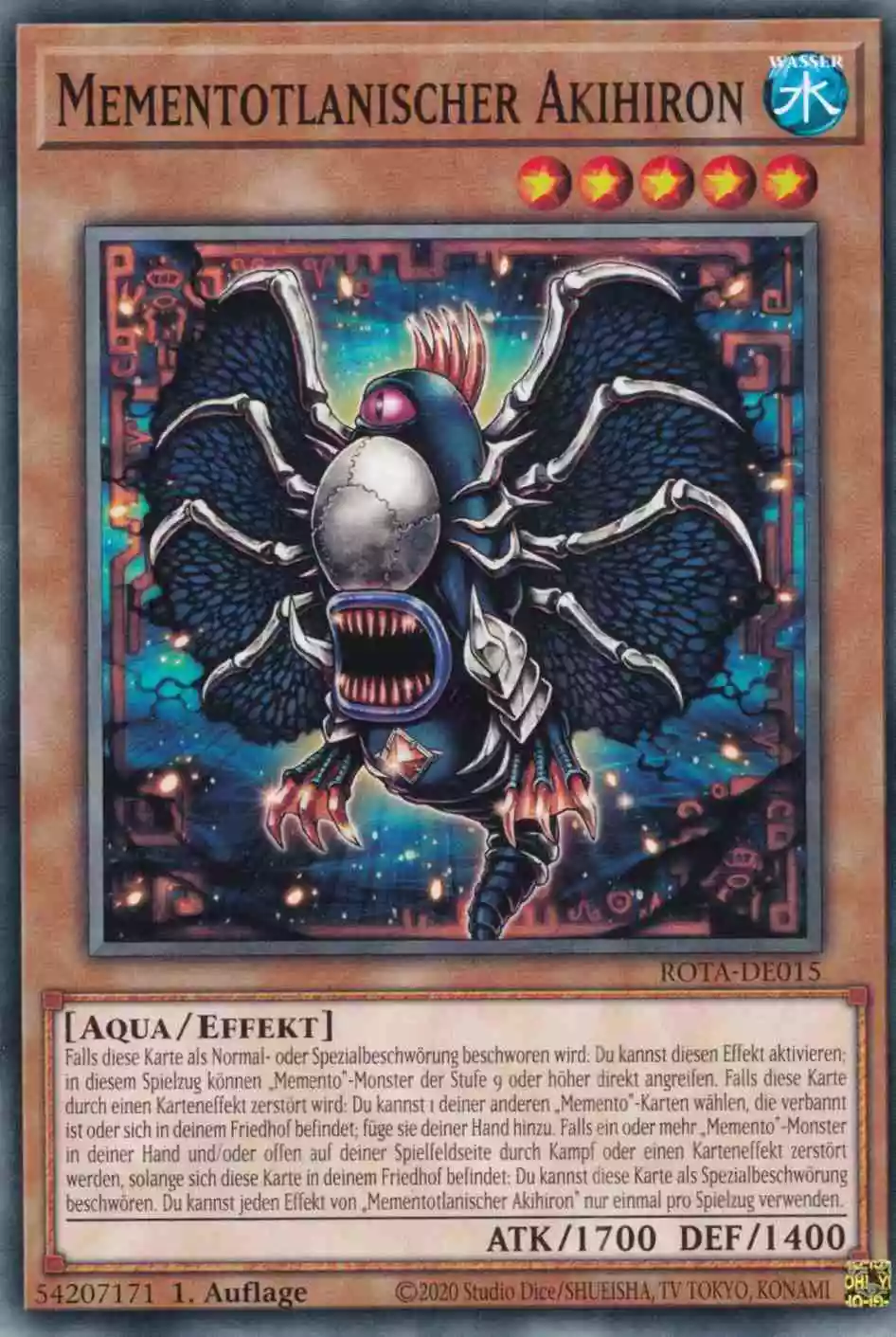 Mementotlanischer Akihiron ROTA-DE015 ist in Common Yu-Gi-Oh Karte aus Rage of the Abyss 1.Auflage