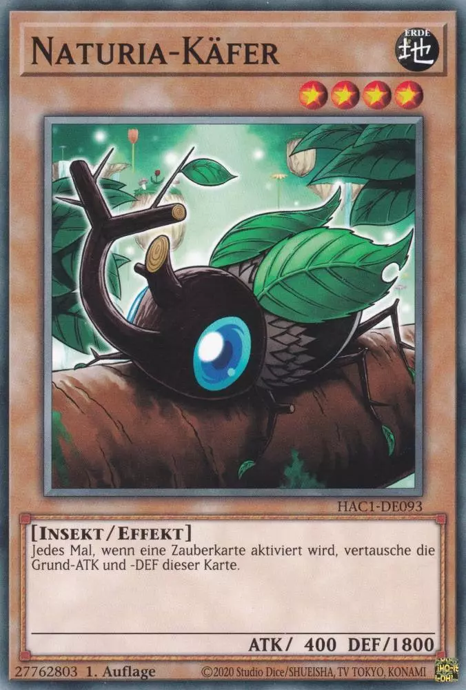 Naturia-Käfer HAC1-DE093 ist in Common Yu-Gi-Oh Karte aus Hidden Arsenal Chapter 1 1.Auflage