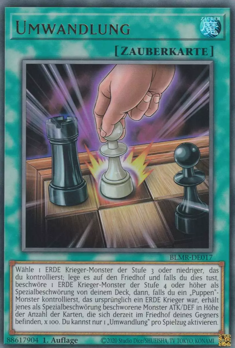 Umwandlung BLMR-DE017 ist in Ultra Rare Yu-Gi-Oh Karte aus Battles of Legend Monstrous Revenge 1.Auflage