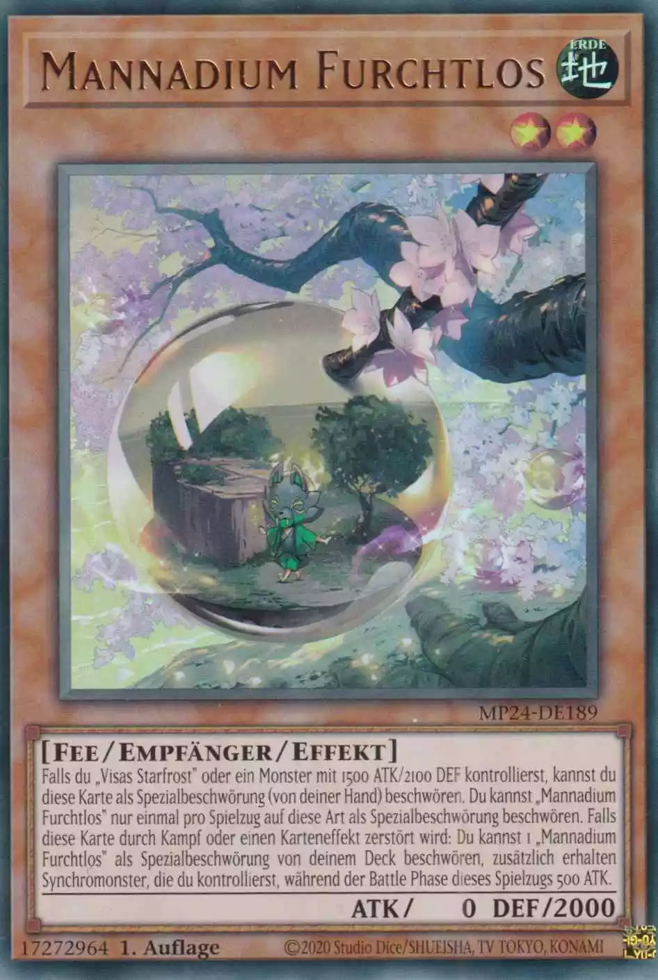 Mannadium Furchtlos Ultra Rare MP24-DE189 Yugioh Karte Mannadium Furchtlos MP24-DE189 ist in Ultra Rare Yu-Gi-Oh Karte aus 25th Anniversary Tin Dueling Mirrors 1.Auflage