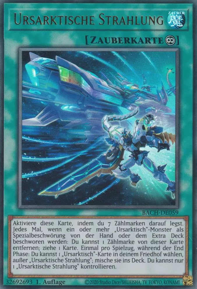 Ursarktische Strahlung BACH-DE059 ist in Ultra Rare Yu-Gi-Oh Karte aus Battle of Chaos 1.Auflage