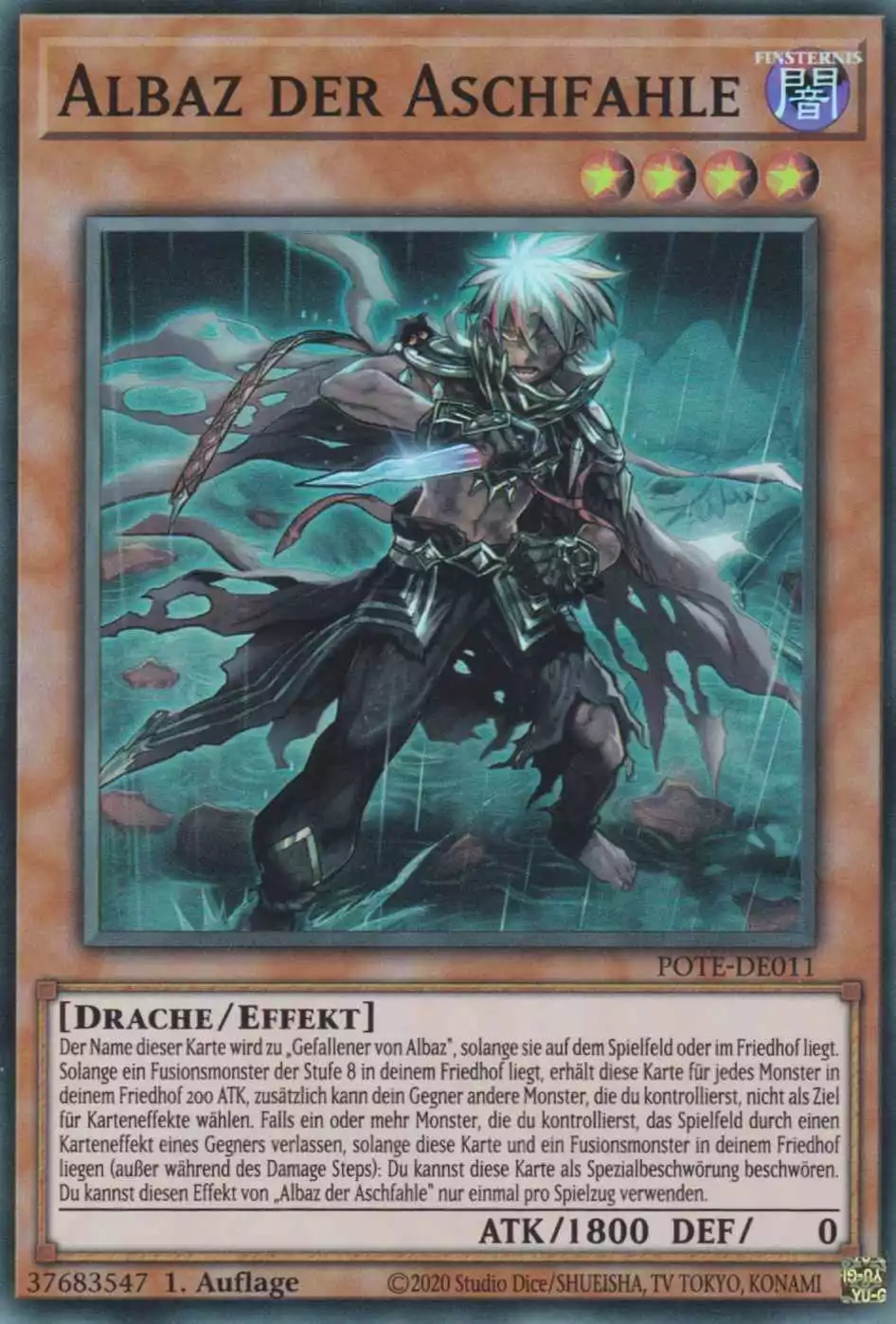 pote-de011-albaz-der-aschfahle-super-rare-power-of-the-elements Albaz der Aschfahle POTE-DE011 ist in Super Rare Yu-Gi-Oh Karte aus Power of the Elements 1.Auflage